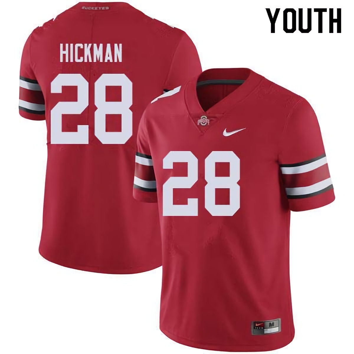 Ronnie Hickman Ohio State Buckeyes Youth NCAA #28 Nike Red College Stitched Football Jersey JOB7856OK